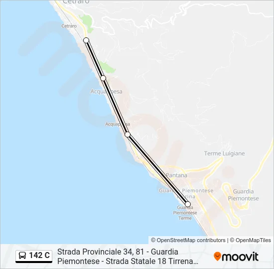 142 C Bus Line Map
