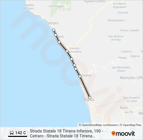 142 C Bus Line Map