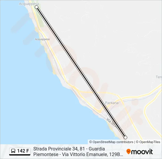 142 F Bus Line Map