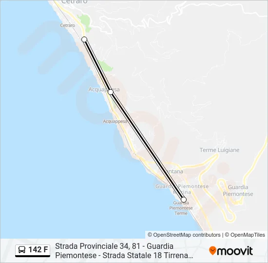 142 F Bus Line Map