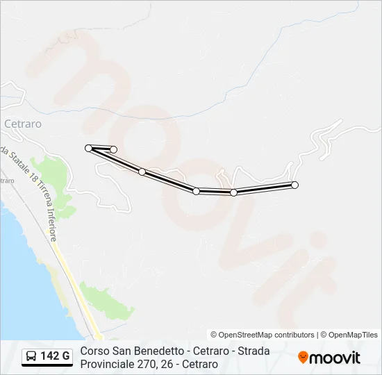 142 G Bus Line Map