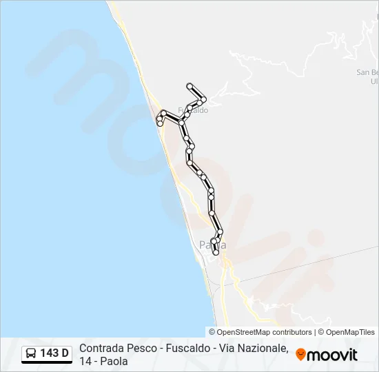 143 D Bus Line Map