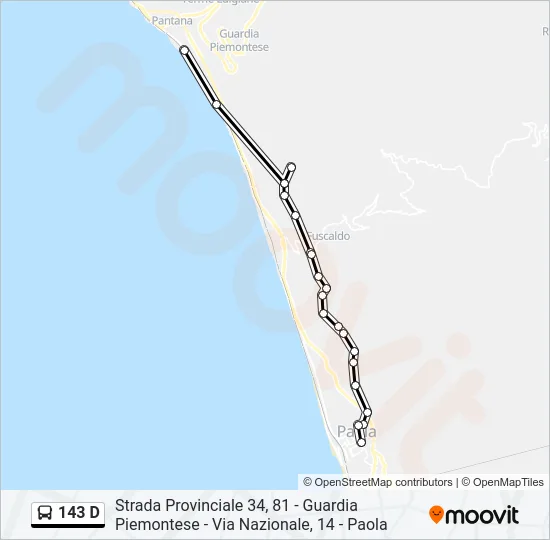 143 D Bus Line Map