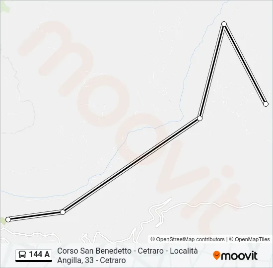 144 A Bus Line Map