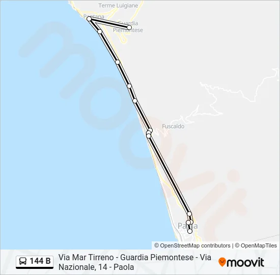 144 B Bus Line Map