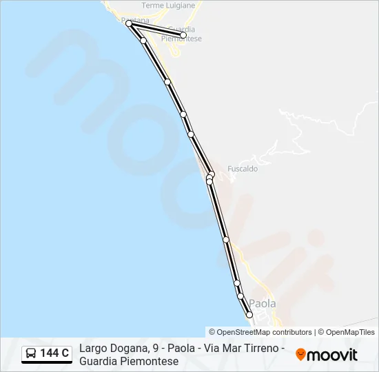 144 C Bus Line Map