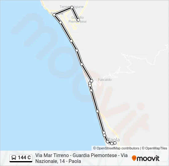 144 C Bus Line Map