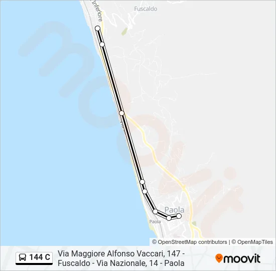 144 C Bus Line Map