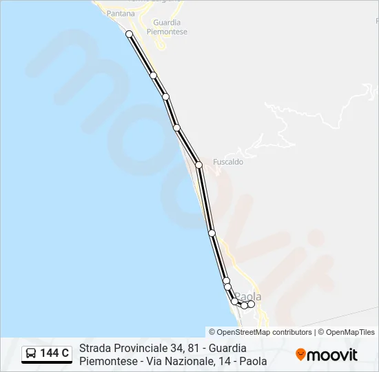 144 C Bus Line Map
