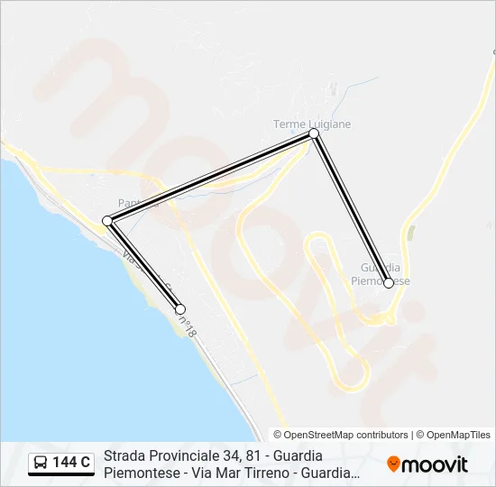 144 C Bus Line Map