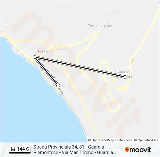 144 C Bus Line Map