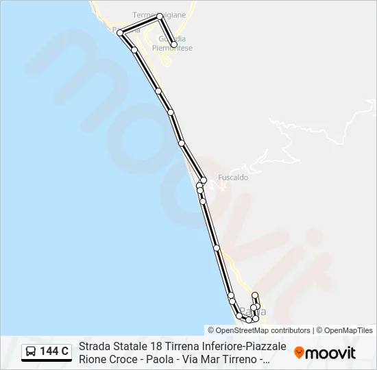 144 C Bus Line Map