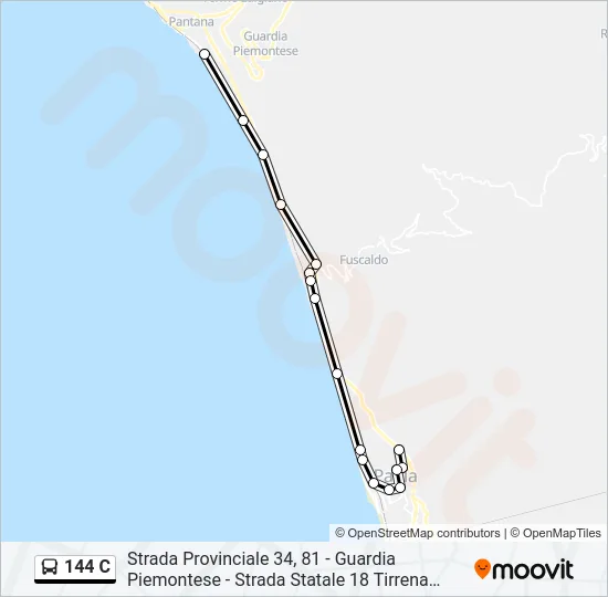 144 C Bus Line Map