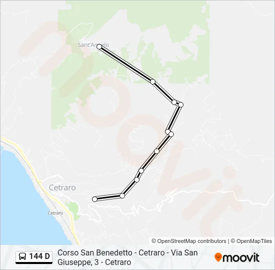 144 D Bus Line Map