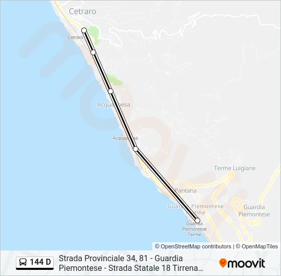 144 D Bus Line Map