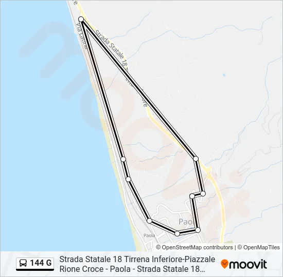 144 G Bus Line Map