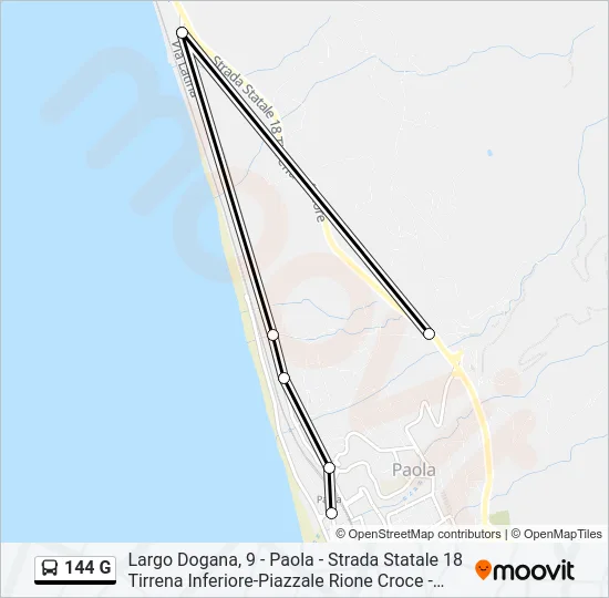 144 G Bus Line Map