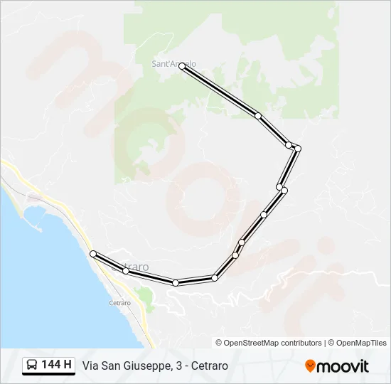 144 H Bus Line Map