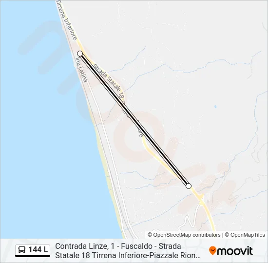 144 L Bus Line Map
