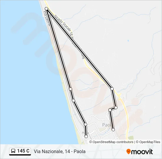 145 C Bus Line Map