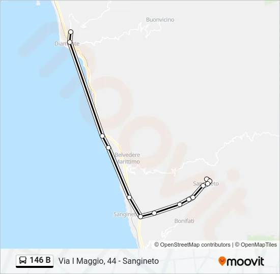 146 B Bus Line Map