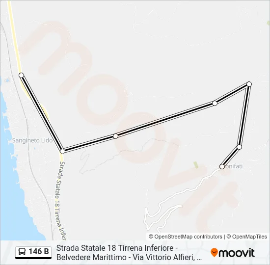 146 B Bus Line Map