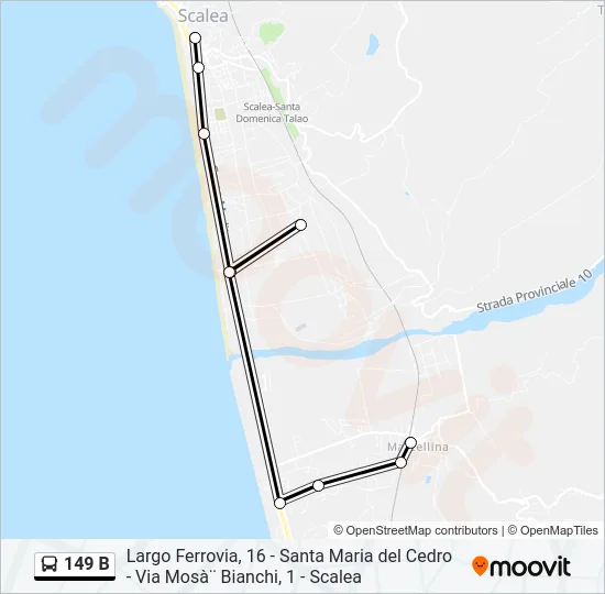 149 B Bus Line Map
