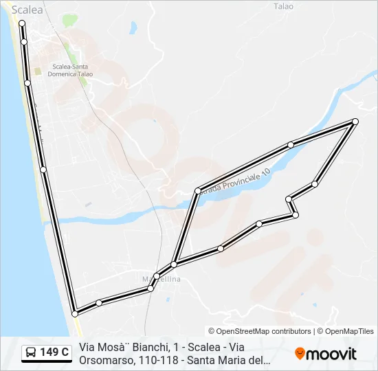 149 C Bus Line Map