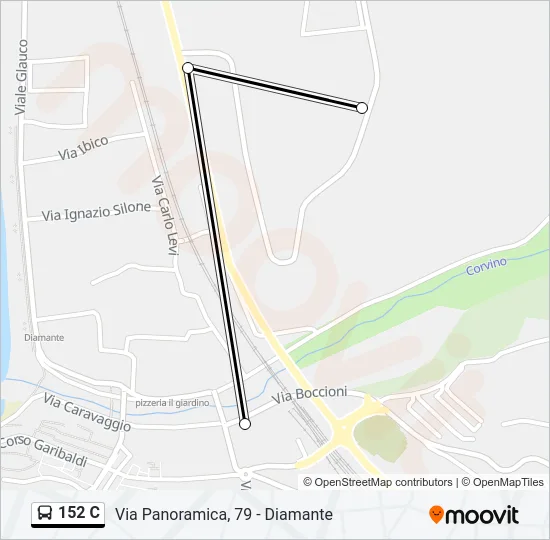 152 C Bus Line Map
