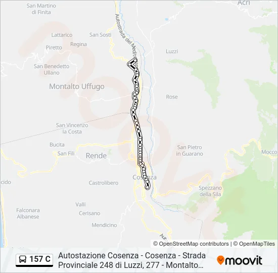 157 C Bus Line Map