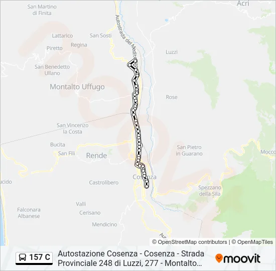 157 C Bus Line Map