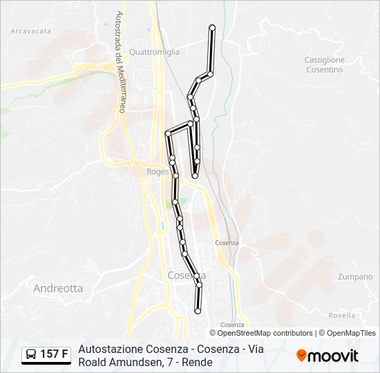 157 F Bus Line Map