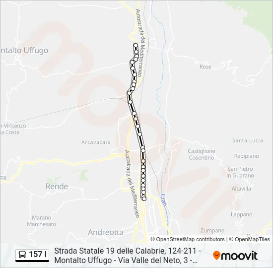 157 I Bus Line Map