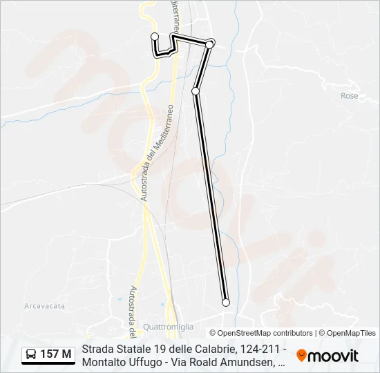 157 M Bus Line Map