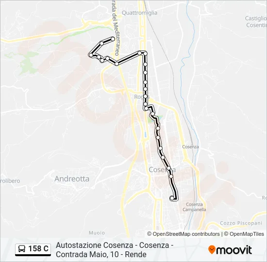 158 C Bus Line Map