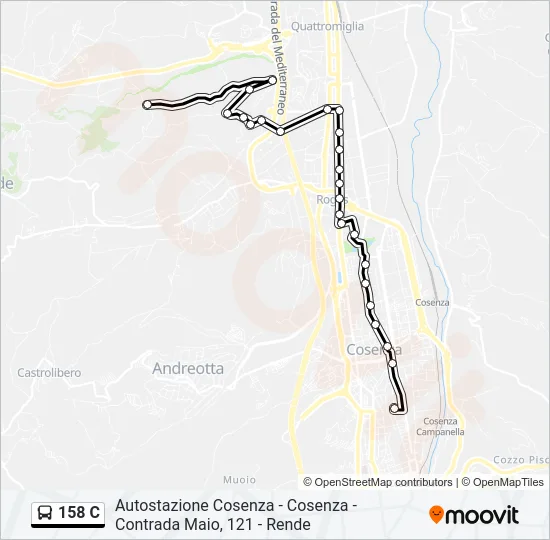 158 C Bus Line Map