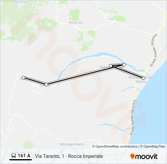 161 A Bus Line Map