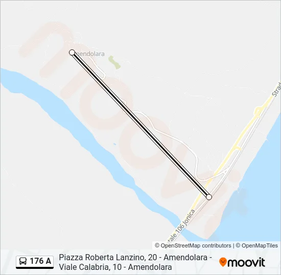 176 A Bus Line Map