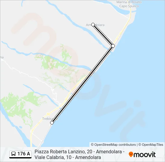 176 A Bus Line Map