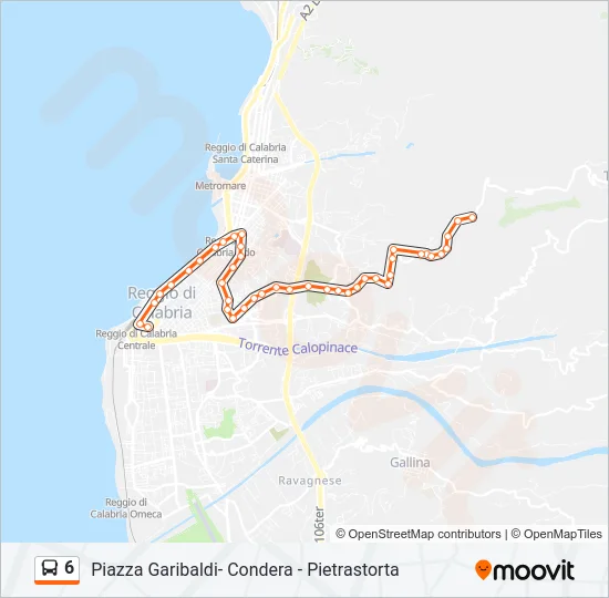 6 Bus Line Map