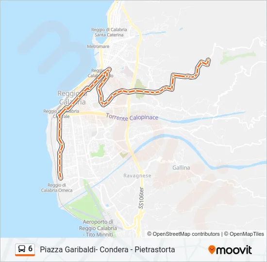 6 Bus Line Map