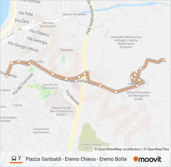 7 Bus Line Map