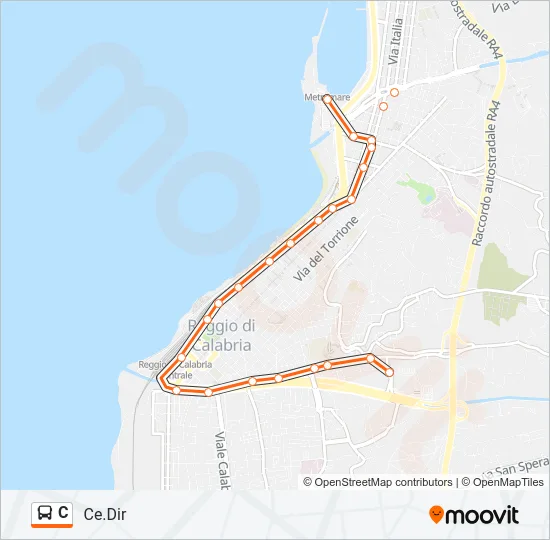 C Bus Line Map