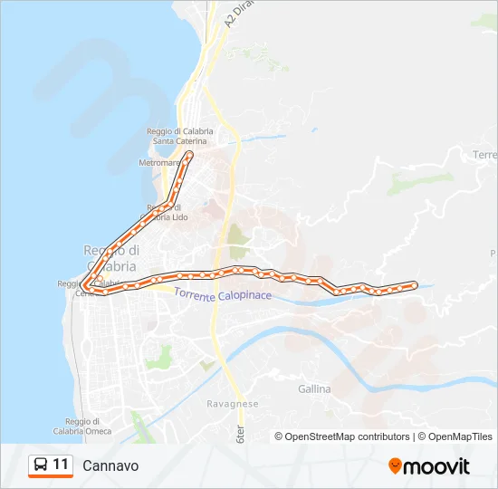 11 Bus Line Map