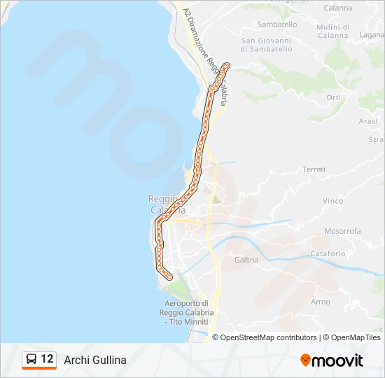 12 Bus Line Map