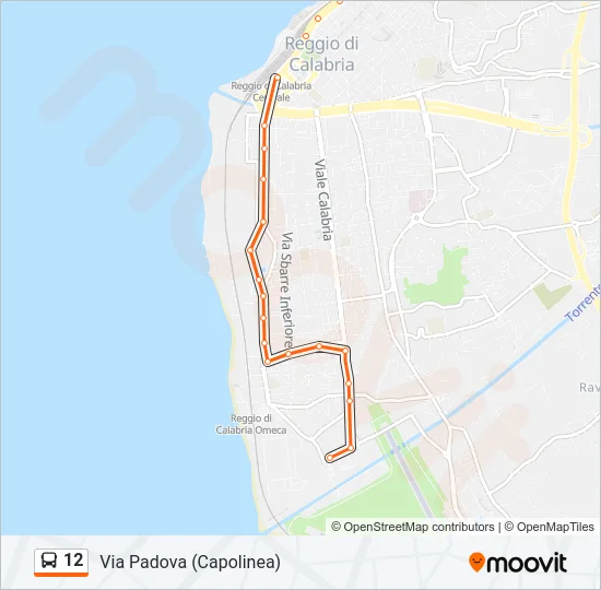12 Bus Line Map