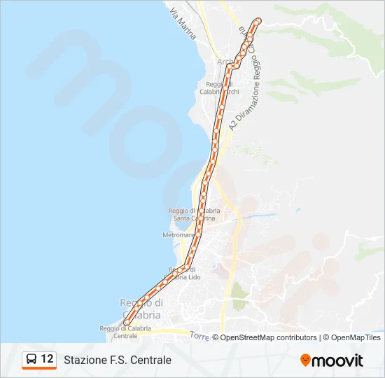 12 Bus Line Map