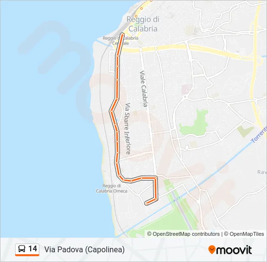 14 Bus Line Map