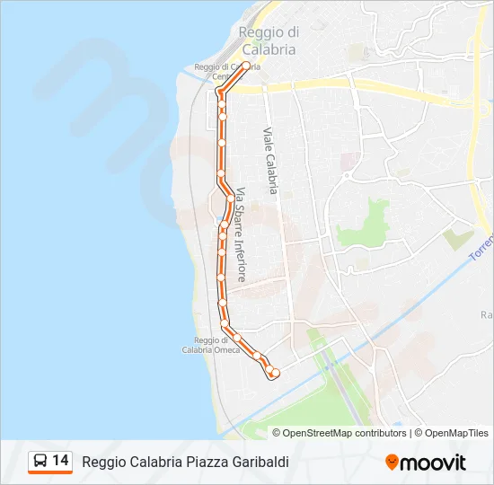 14 Bus Line Map