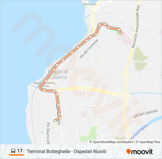 17 Bus Line Map